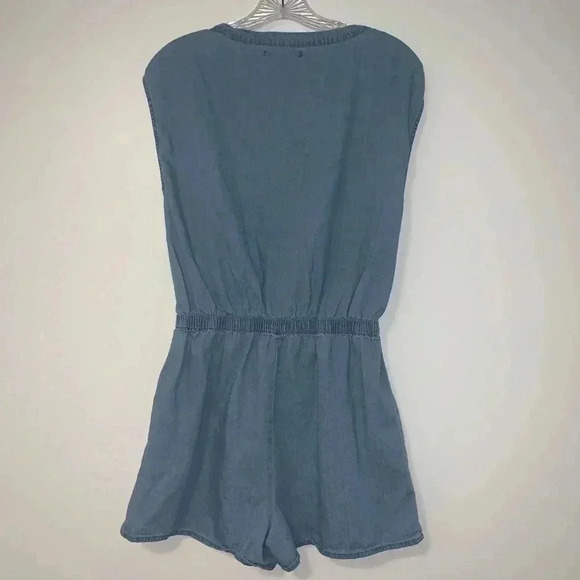 Toxik3 Soft Denim Shorts Romper - Picture 7 of 8